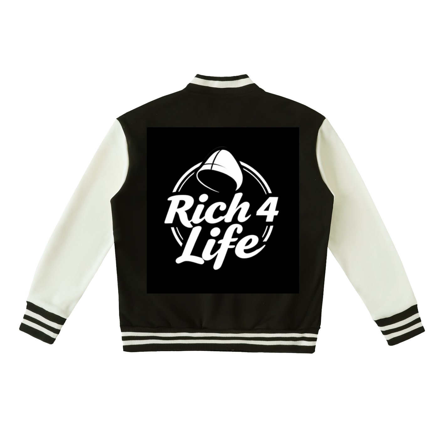 Two-Tone Fleeced Varsity Jacket